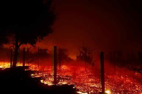 Huge California wildfire destroys multiple buildings