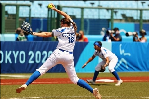 Greta Cecchetti of Italy during the round (Credit: Reuters)