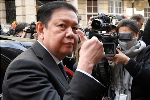 The former ambassador Kyaw Zwar Minn poses outside Myanmar embassy (Credit: Reuters)