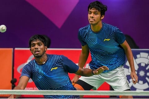 File photo: PTI; Indian duo Satwiksairaj Rankireddy and Chirag Shetty