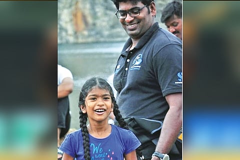 Thaaragai Aarathana with father Aravind Tharunsri