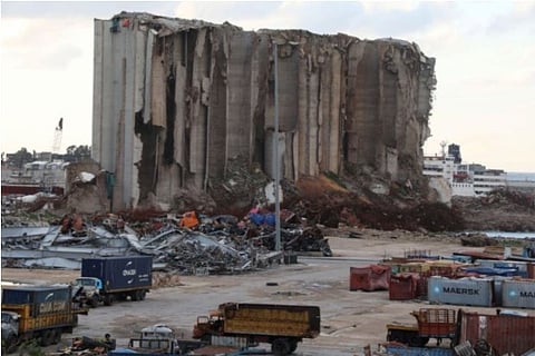 A glimpse of the port where the explosion happened (Credit: Reuters)