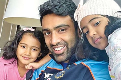 India spinner Ravichandran Ashwin in quarantine with his daughters