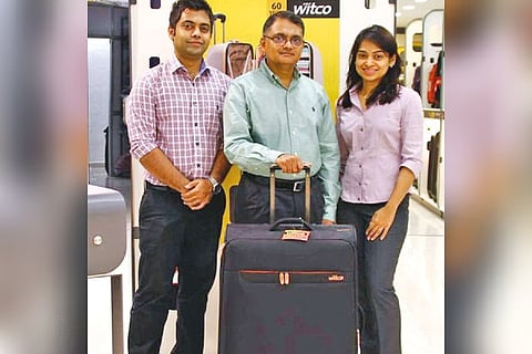 VP Harris flanked by son Althaf, daughter Amina