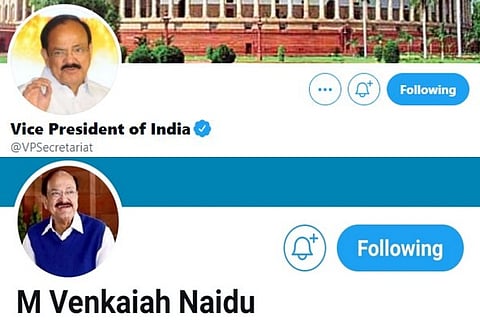 Twitter removed the blue verified badge from Vice President of India's personal handle on Saturday.