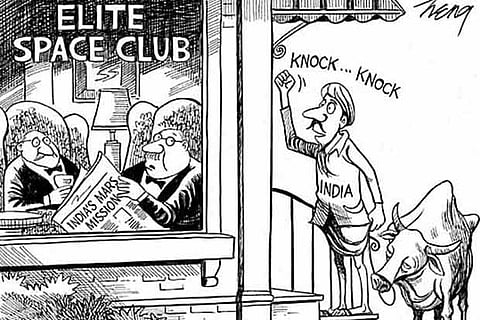 File photo. Cartoon that was published by The New York Times criticising India's Mars mission