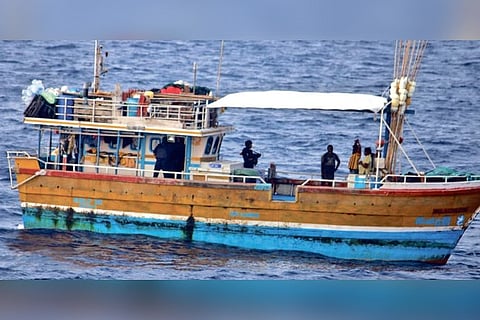 The boat that was intercepted.