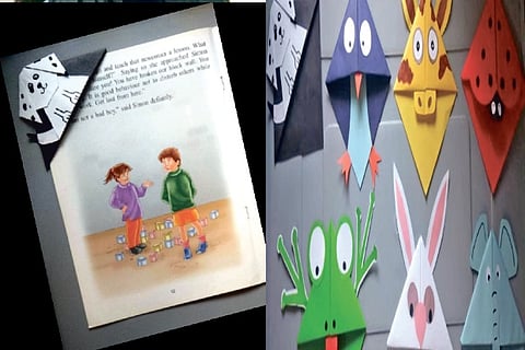 Origami bookmarks made by Daksh