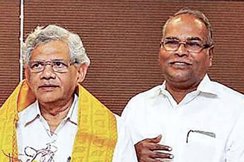 Sitaram Yechury, Balakrishnan (File photo)