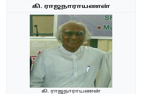 CM, leaders condole death of writer Ki Rajanarayanan