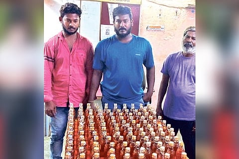 Bottles seized by police