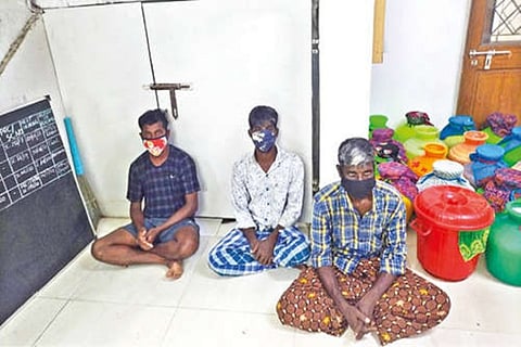 Trio held with brew in Besant Nagar