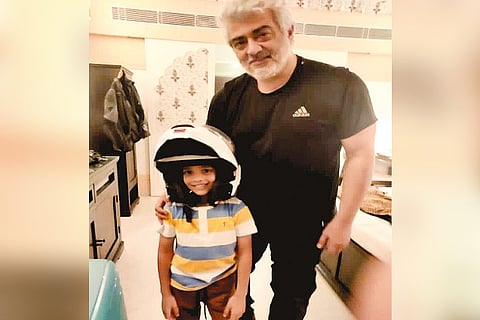 Actor Ajith with his son Aadvik