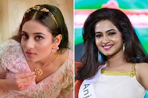 Former Miss Kerala Ansi Kabeer (right) and Runner up Anjana Shajan (left)