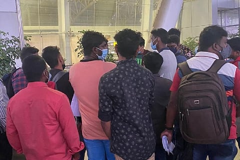 The passengers stopped from boarding the flight.