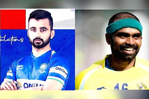 (from left) Captain Manpreet Singh and PR Sreejesh