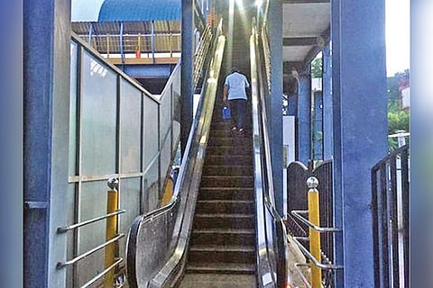 The escalator.