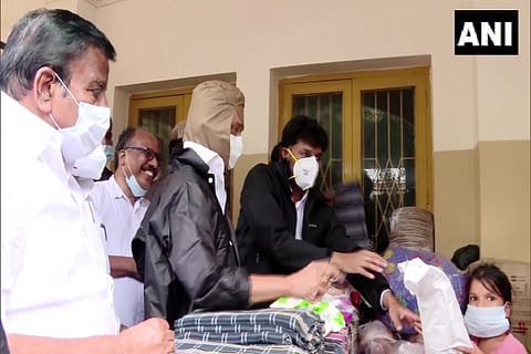 Tamil Nadu Chief Minister MK Stalin distributes relief materials to flood affected Chennai people