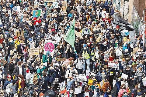 The climate protests.
