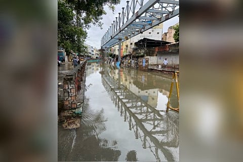 A view of waterlogged Madley subway, TNagar (Photo: Manivasagan)