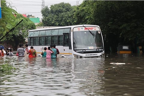 Flooded Chennai roads
