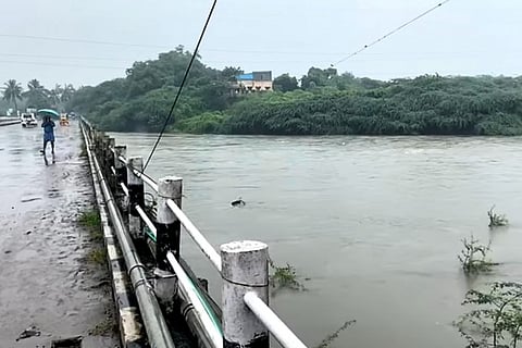 Adyar river brimming with rain water