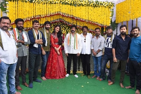 Nandamuri Balakrishna with the team.