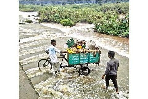 Garbage from Madhanur town panchayat being dumped into Palar river