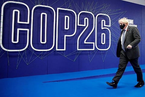 Britain's Prime Minister Boris Johnson arrives for the UN COP26 (Image credit: Reuters)