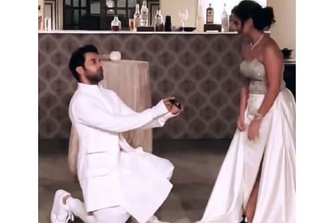 Rajkummar proposed Patralekhaa On One Knee (Instagram/Viral Bhayani)