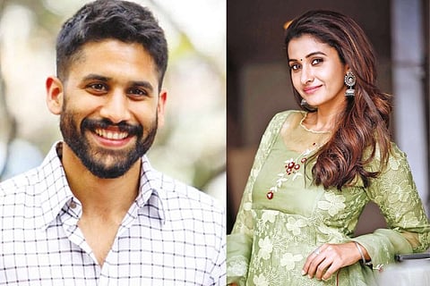 Actor Naga Chaitanya (right) and Actress Priya Bhavani Shankar (left)