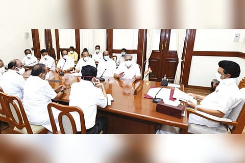 CM MK Stalin discusses crop damage report with six-member ministerial committee in Chennai