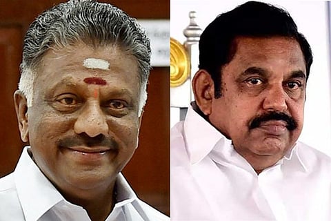 AIADMK coordinator O Panneerselvam(right) and AIADMK joint coordinator Edappadi K Palaniswami (left)
