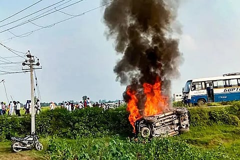 Violence in Lakhimpur Kheri. File photo