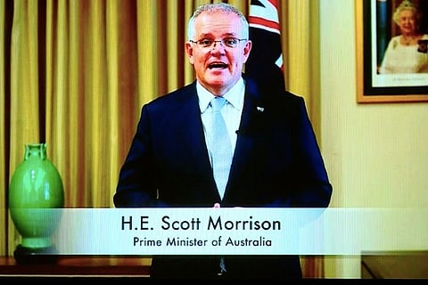 Australian Prime Minister Scott Morrison (Image Courtesy: Twitter /@blrtechsummit)