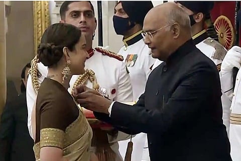 Actor Kangana Ranaut awarded with Padma Shri (File Photo)
