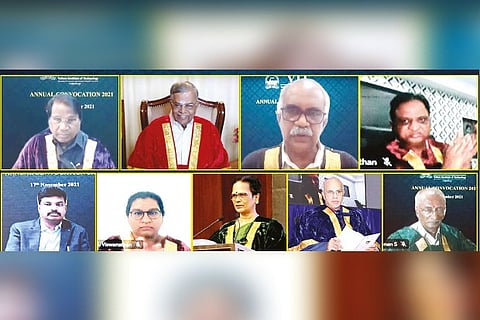 A screengrab of the virtual VIT convocation