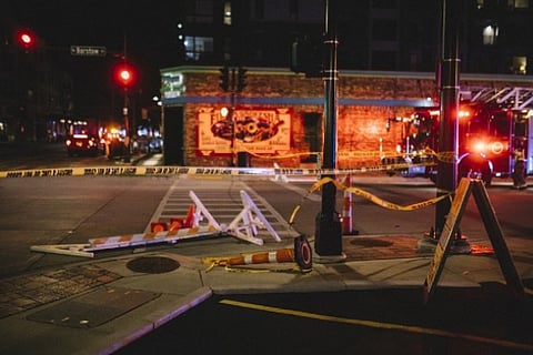 Police cordon off a crime scene on November 21, 2021 in Waukesha, Wisconsin (Image credit: AFP)