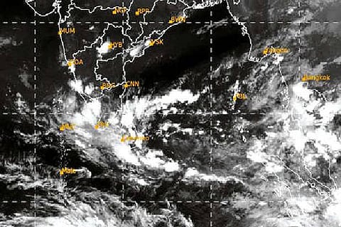 The satellite image.