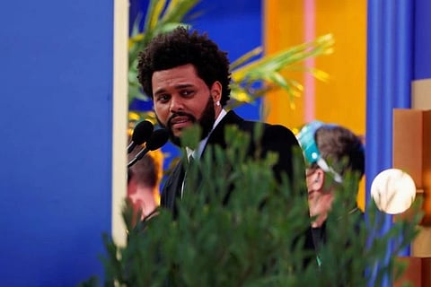 The Weeknd speaks after he won award for Top Hot 100 Artist at 2021 Billboard Music Award (Reuters)