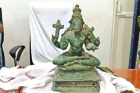 The recovered idol was handed over to the treasury