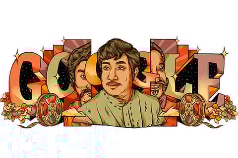 Google doodle of Sivaji Ganesan