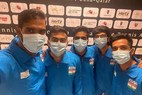 Team India Men (Source: Twitter / Table Tennis Federation of India)