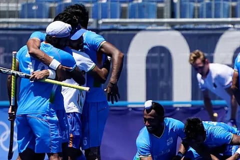 Indian men's hockey team won a historic bronze medal. (Image credit: AP)