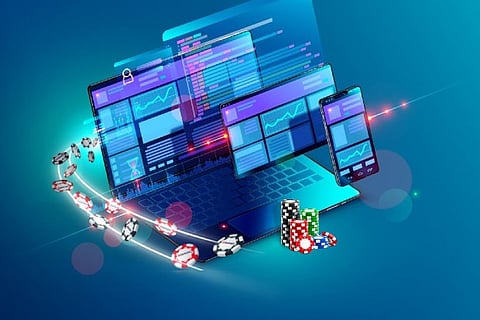 Illustration of online gambling.