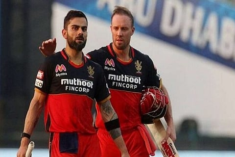 RCB Captain Virat Kohli and AB de Villiers (Image source: IANS)