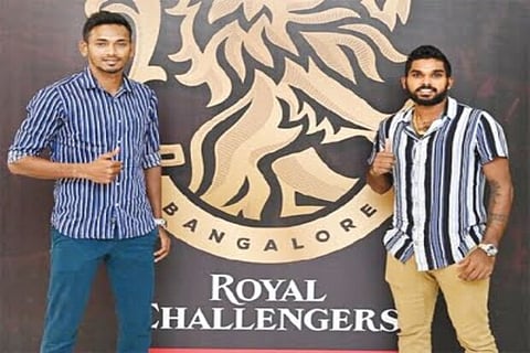RCB brought Sri Lankan pair Wanindu Hasaranga and Dushmantha Chameera for UAE leg (Image: Twitter)