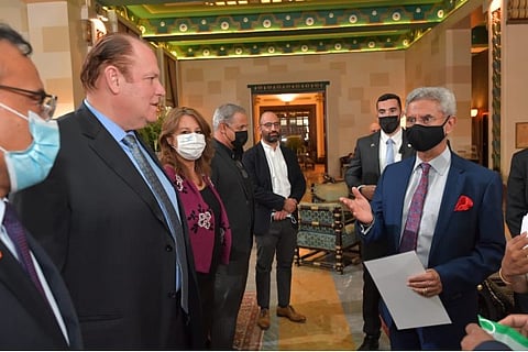 External Affairs Minister S Jaishankar in meeting with Members of Israeli chambers of commerce