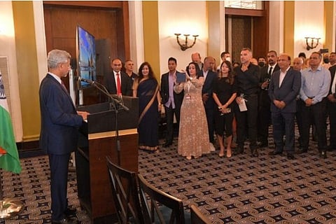 External Minister S Jaishankar in Israel (Image credit: Twitter/SJaishankar)