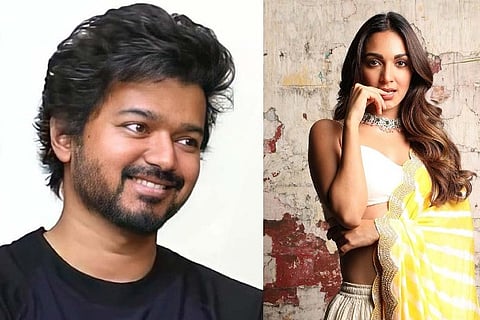 Actor Vijay(left) and Kiara Advani (Image source: Instagram)
